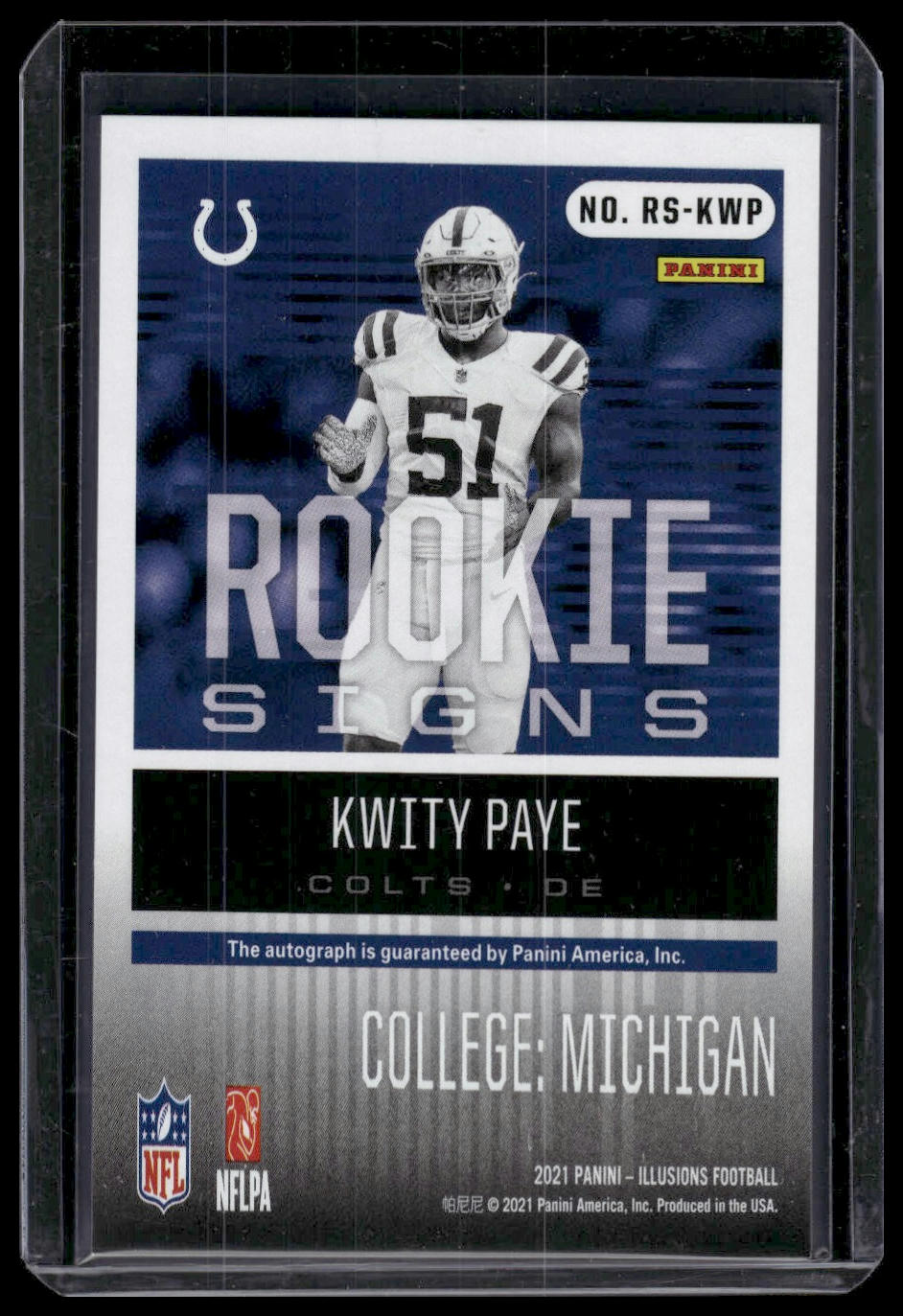 2021 Panini Illusions #RS-KWP Kwity Paye Rookie Signs Orange