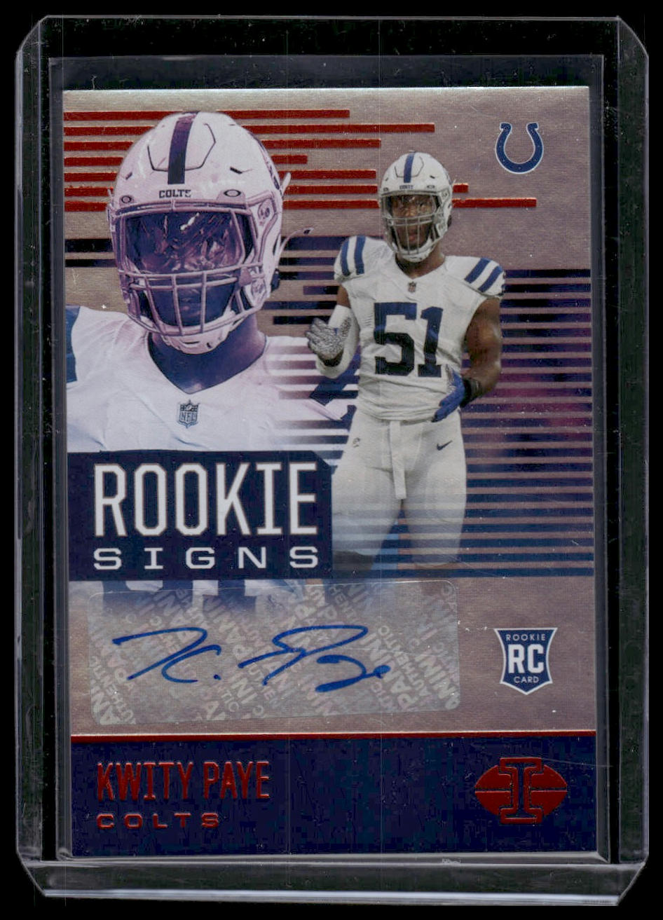 2021 Panini Illusions #RS-KWP Kwity Paye Rookie Signs Orange