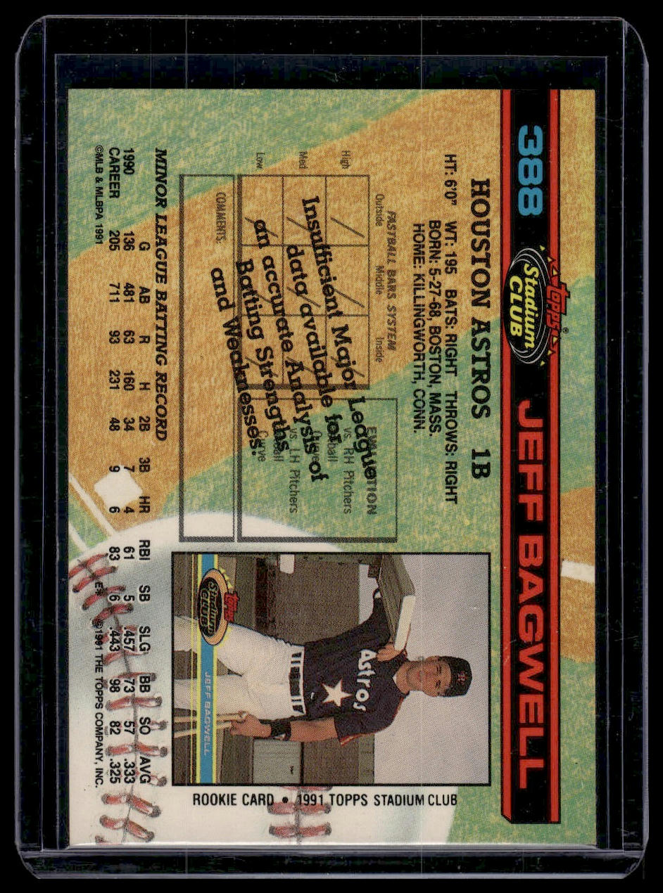 1991 Stadium Club #388b Jeff Bagwell