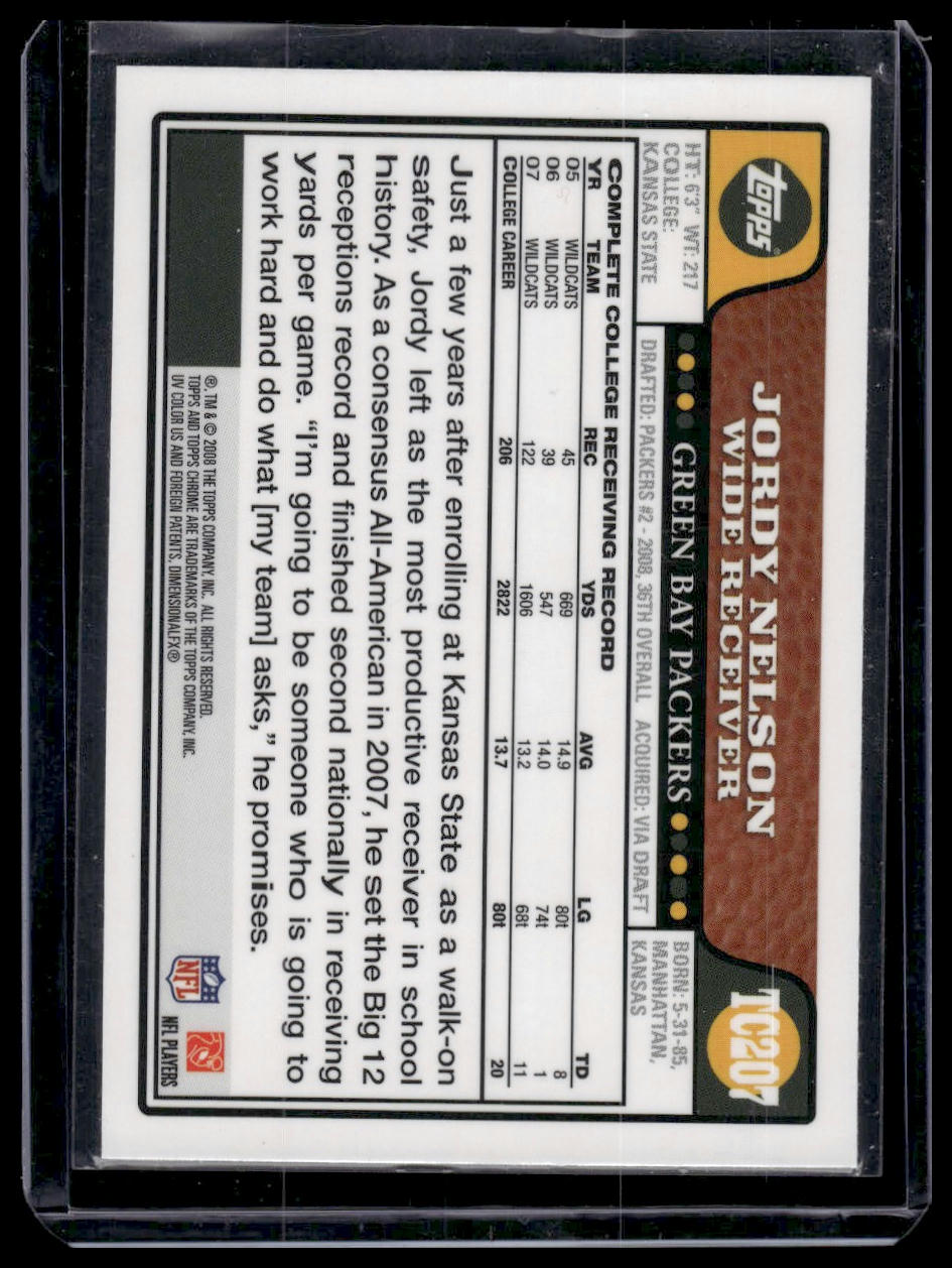 2008 Topps Chrome #TC207 Jordy Nelson