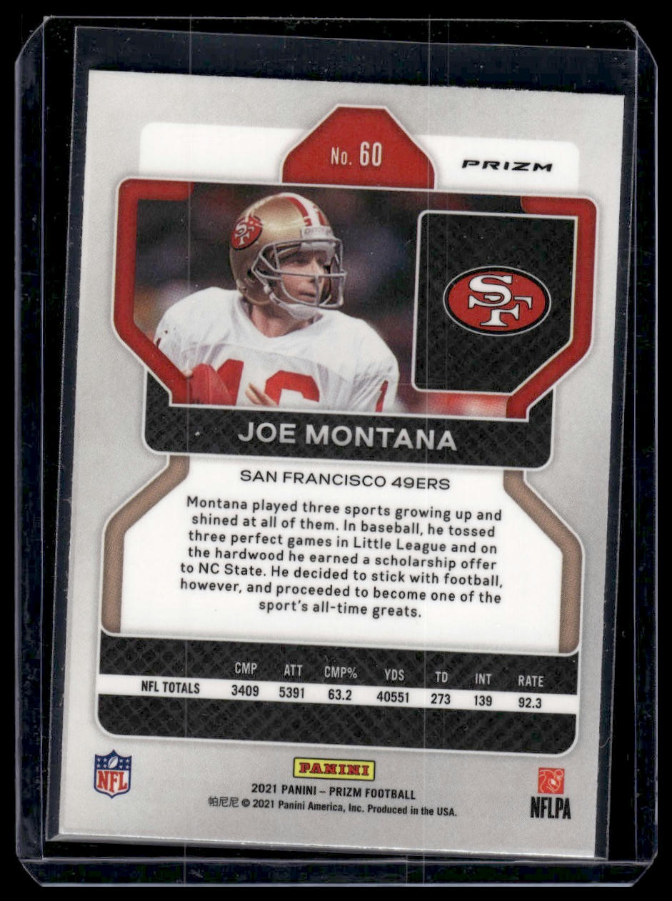 2021 Panini Prizm #60 Joe Montana Red Ice