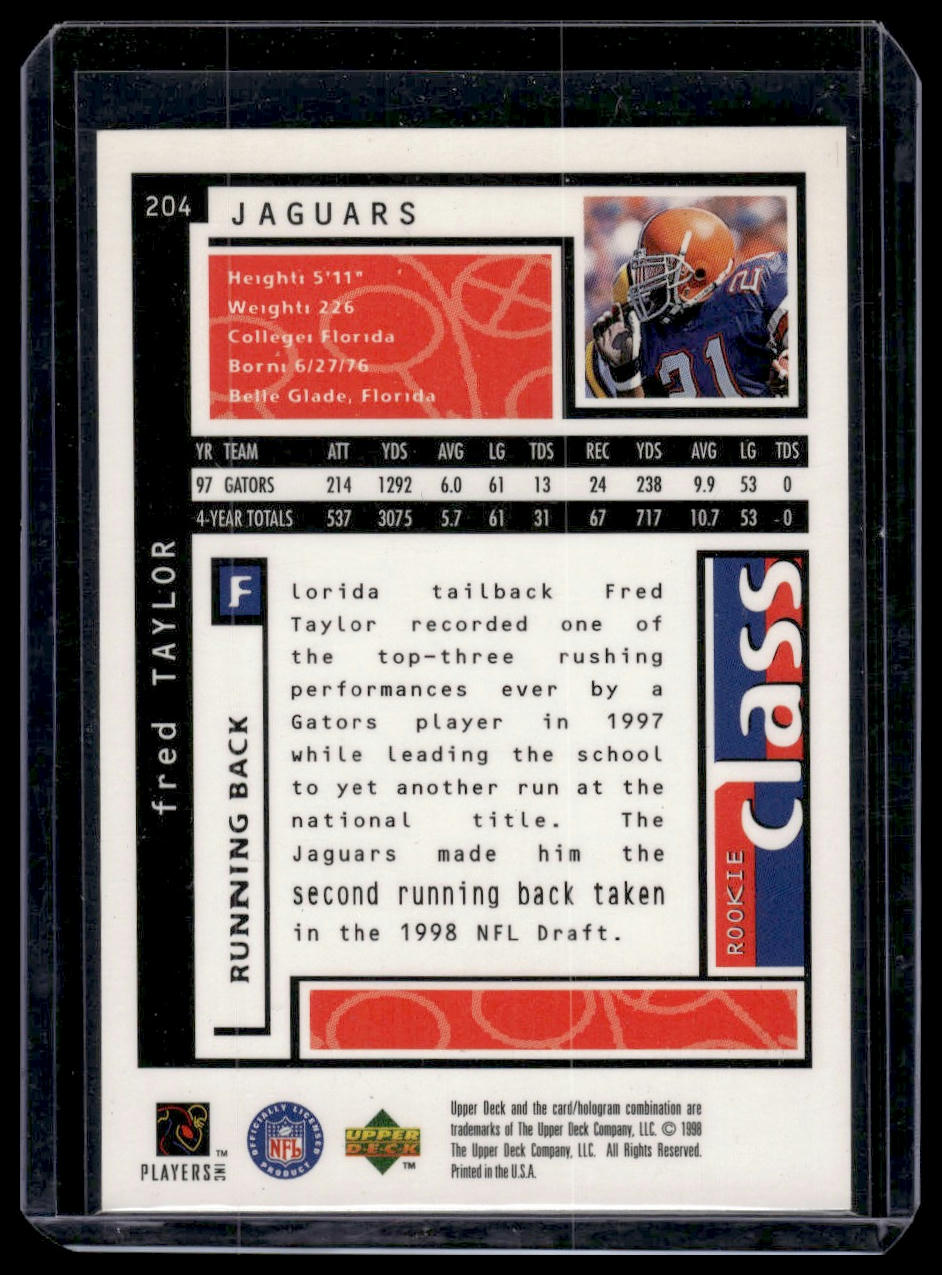 1998 UD Choice #204 Fred Taylor