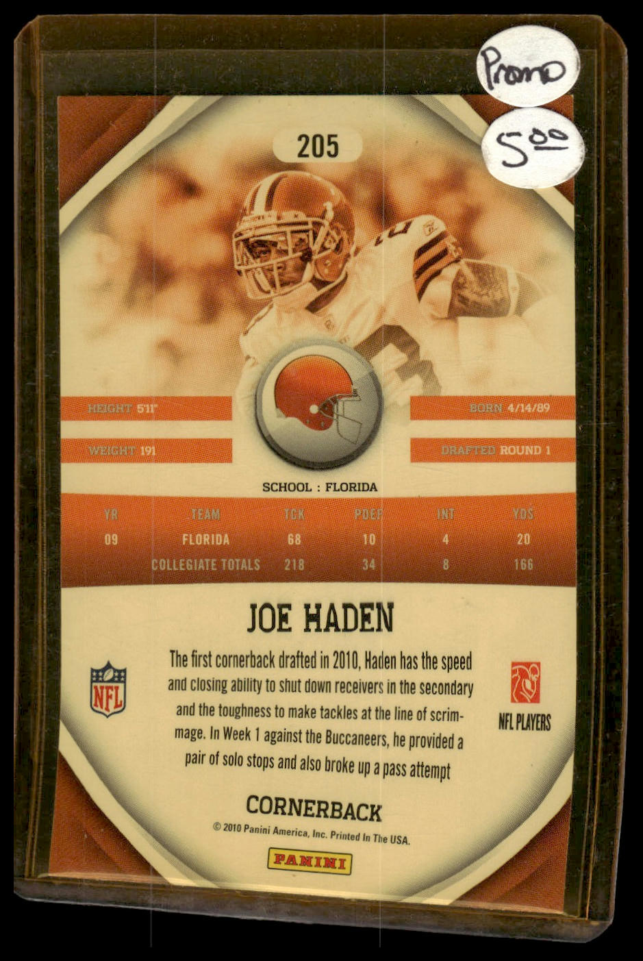 2010 Panini Gridiron Gear #205 Joe Haden