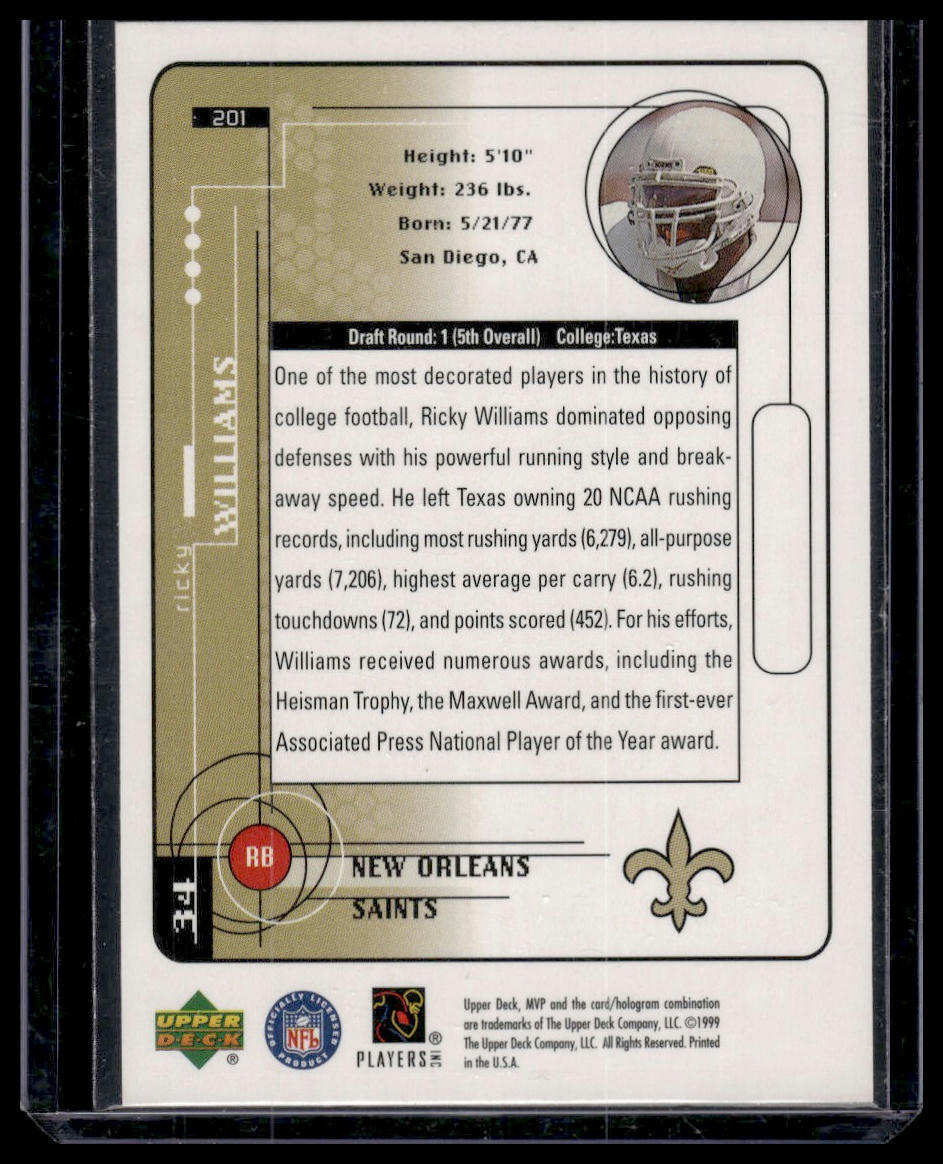 1999 Upper Deck MVP #201 Ricky Williams