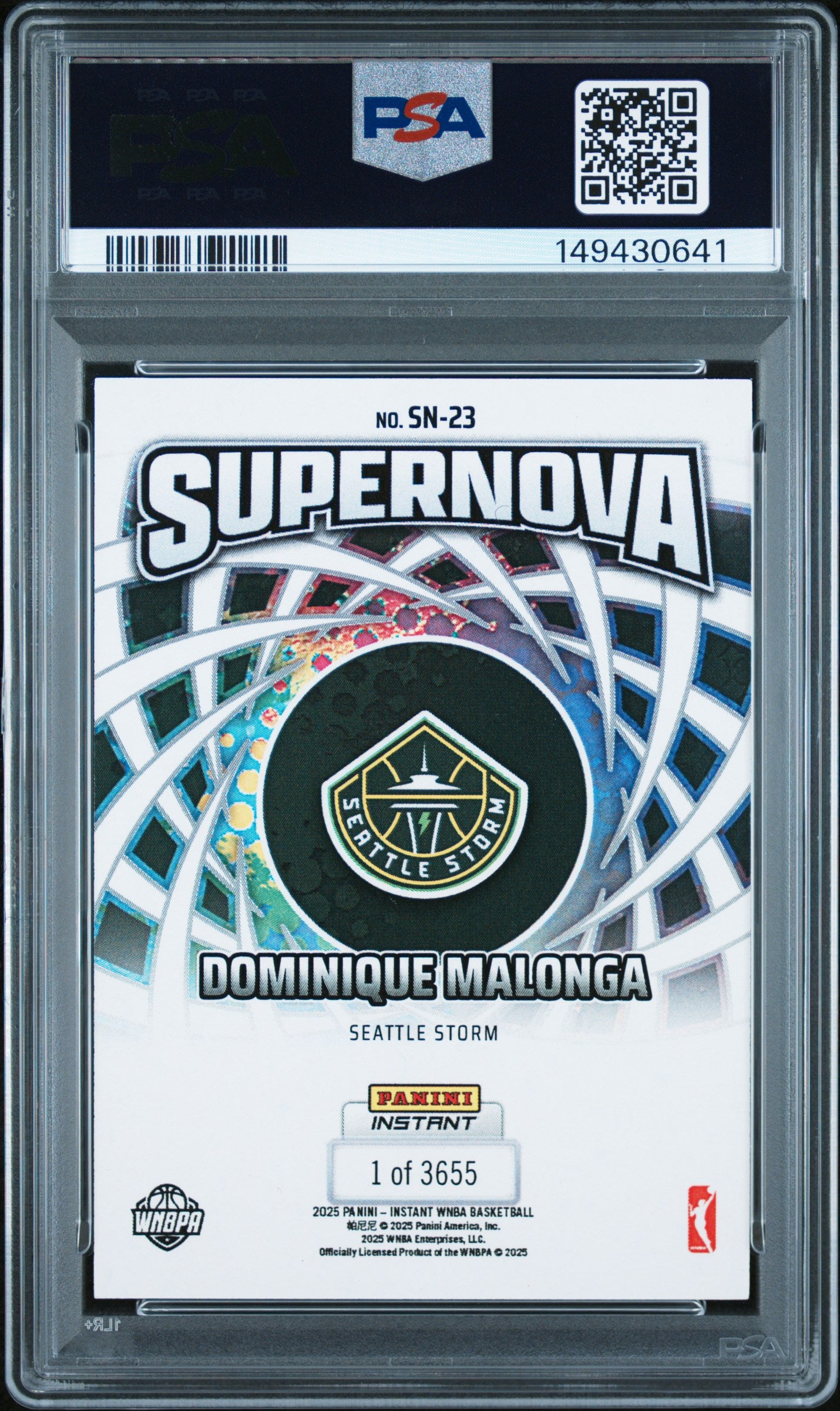 2025 Panini Instant Wnba Supernova #SN-23 Dominique Malonga PSA 9
