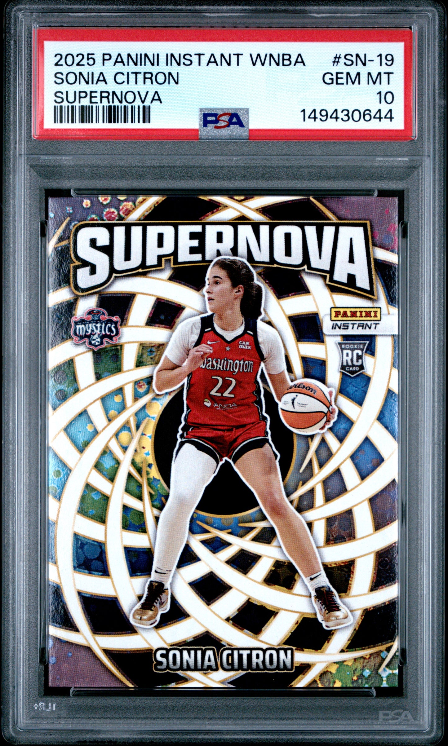 2025 Panini Instant Wnba Supernova #SN-19 Sonia Citron PSA 10