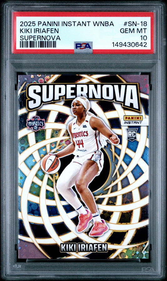 2025 Panini Instant Wnba Supernova #SN-18 Kiki Iriafen PSA 10