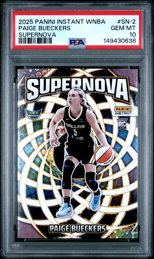 2025 Panini Instant Wnba Supernova #SN-2 Paige Bueckers PSA 10