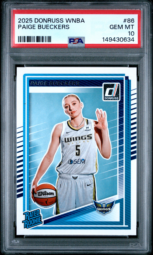 2025 Panini Donruss Wnba #86 Paige Bueckers PSA 10