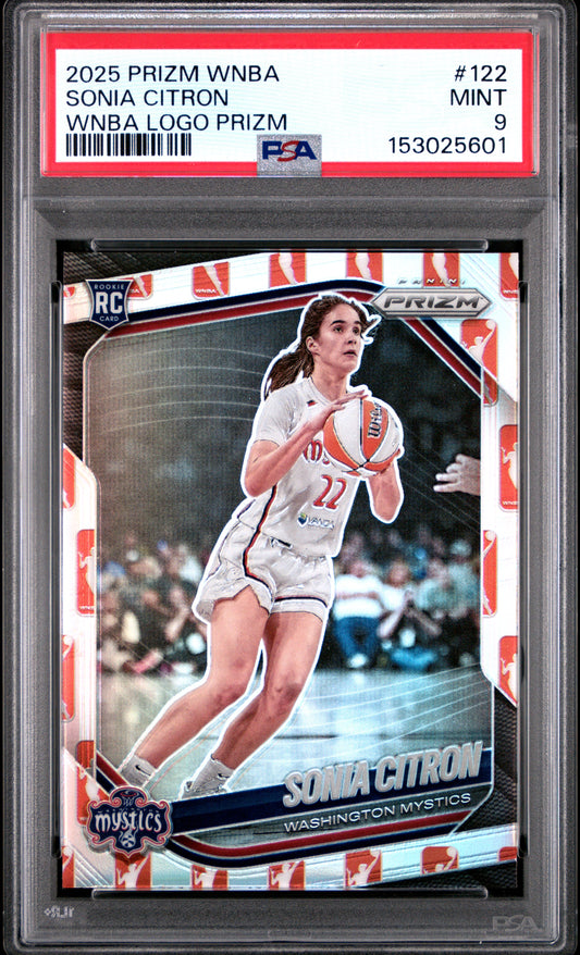 2025 Panini Prizm Wnba #122 Sonia Citron Wnba Logo Prizm PSA 9