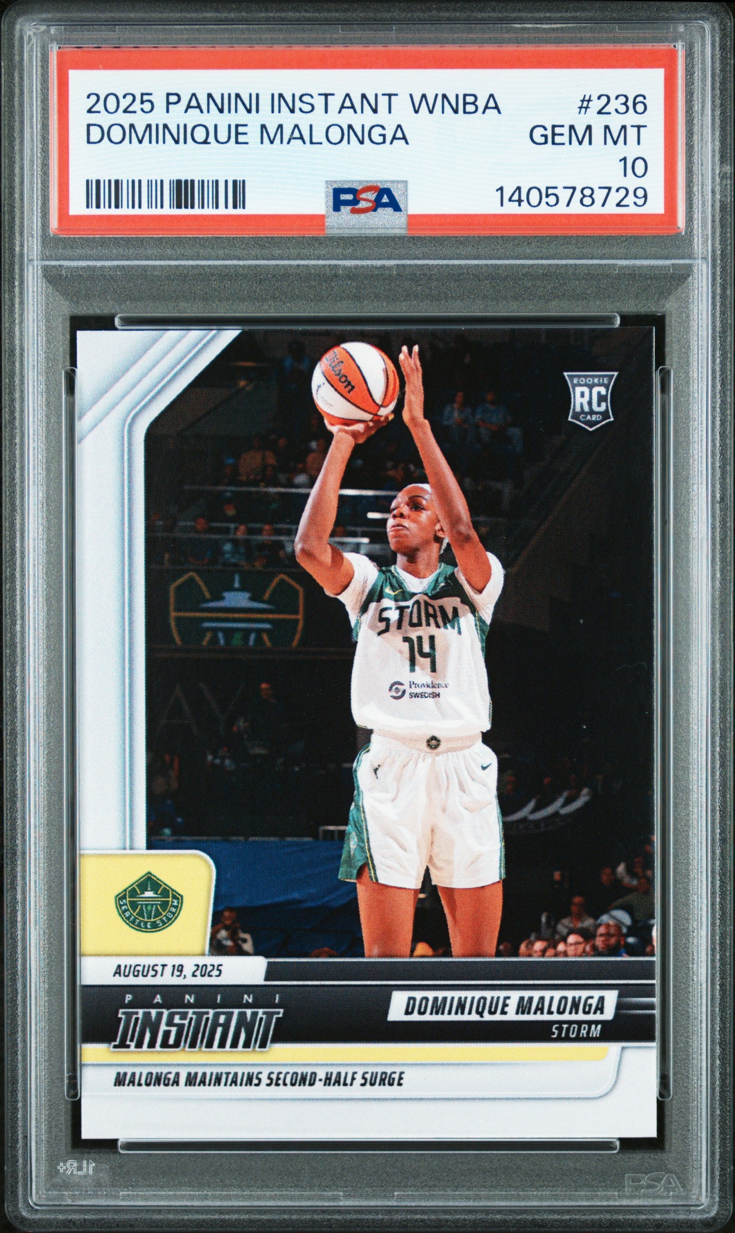 2025 Panini Instant Wnba #236 Dominique Malonga PSA 10