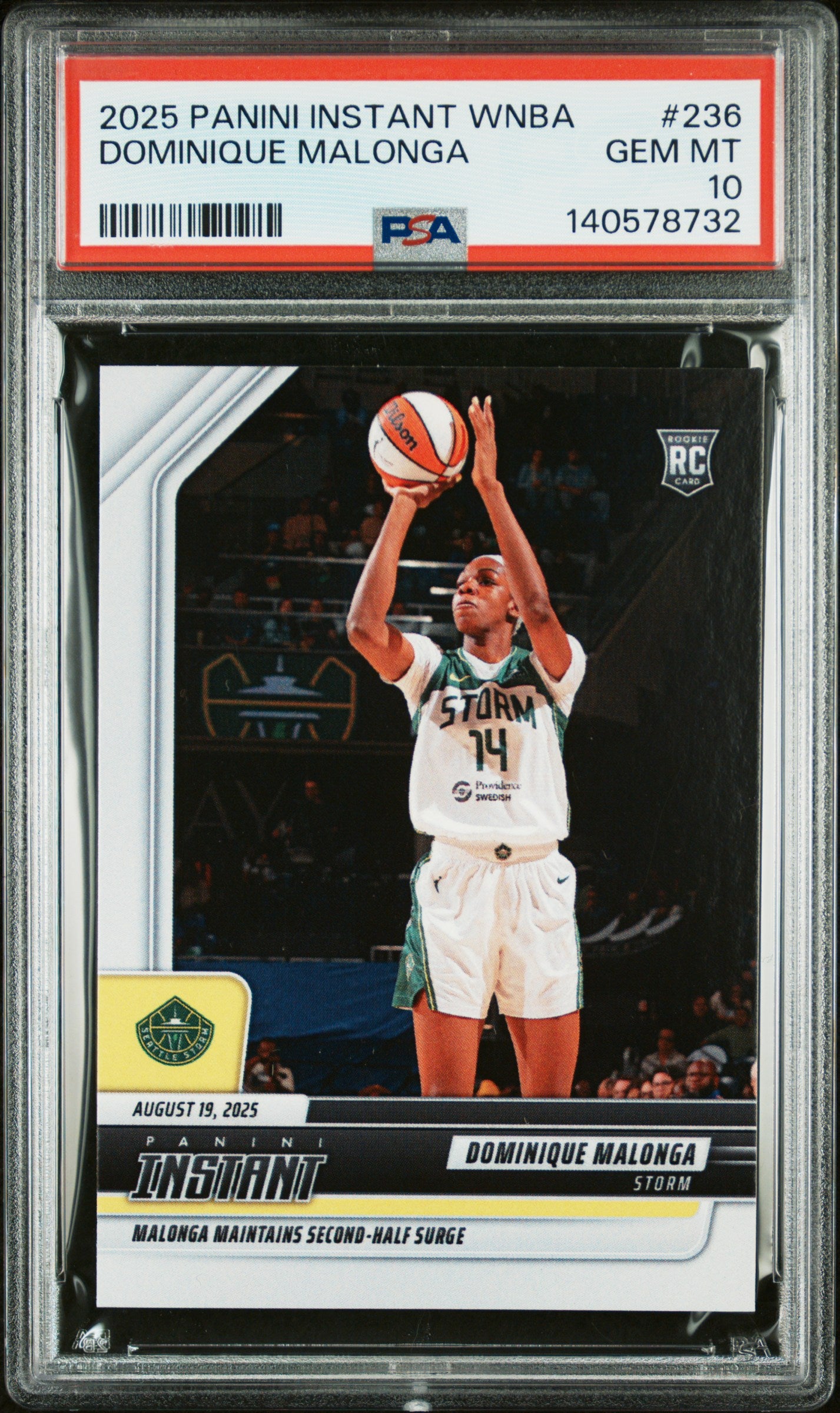 2025 Panini Instant Wnba #236 Dominique Malonga PSA 10