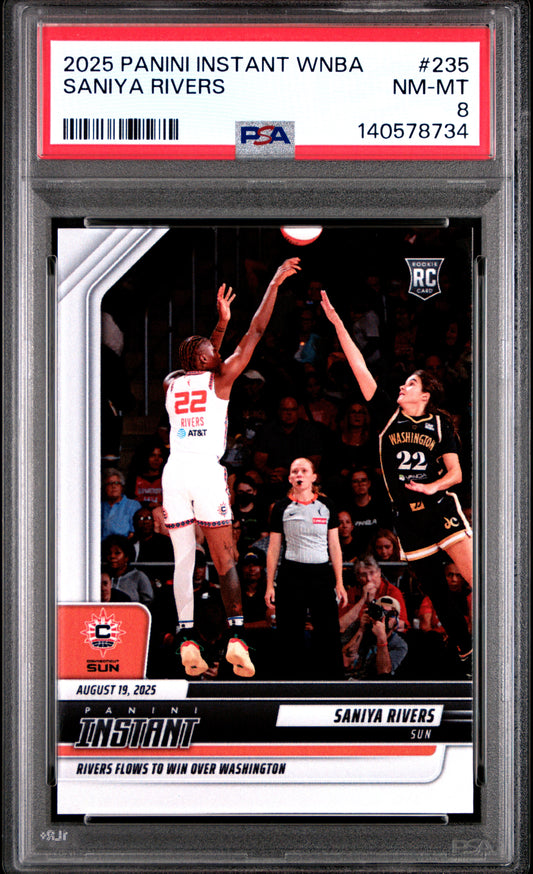 2025 Panini Instant Wnba #235 Saniya Rivers PSA 8