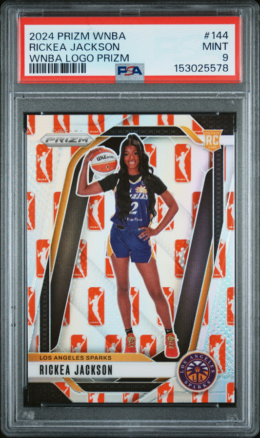 2024 Panini Prizm Wnba #144 Rickea Jackson Wnba Logo Prizm PSA 9