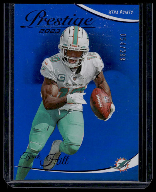 2023 Panini Prestige #186 Tyreek Hill Xtra Points Premium Blue #/299
