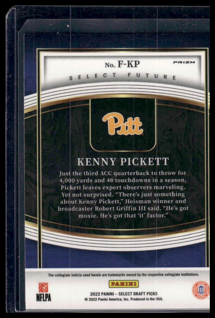 2022 Panini Select Draft Picks #F-KP Kenny Pickett Future Silver Prizm