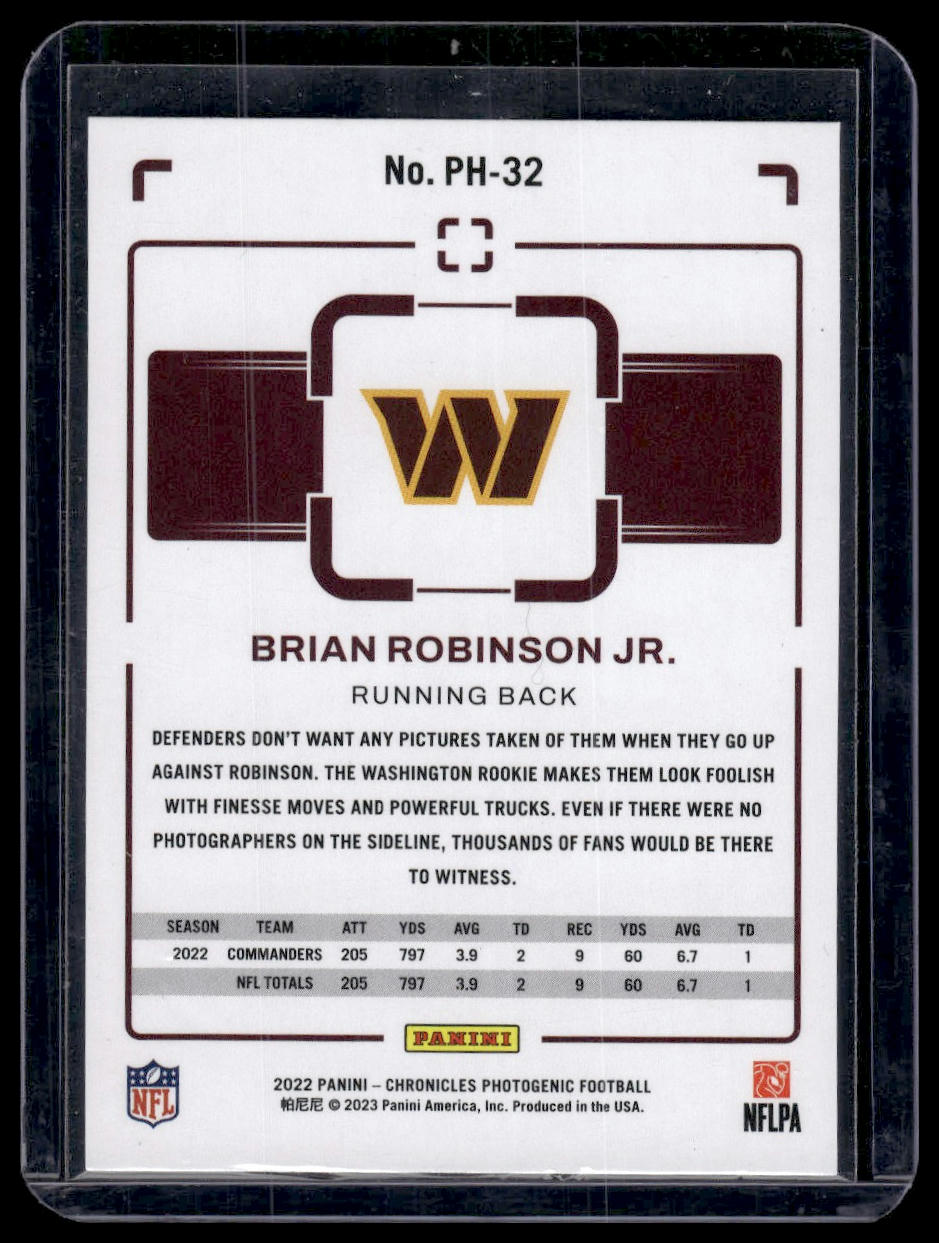 2022 Panini Chronicles #PH-32 Brian Robinson Jr. Photogenic