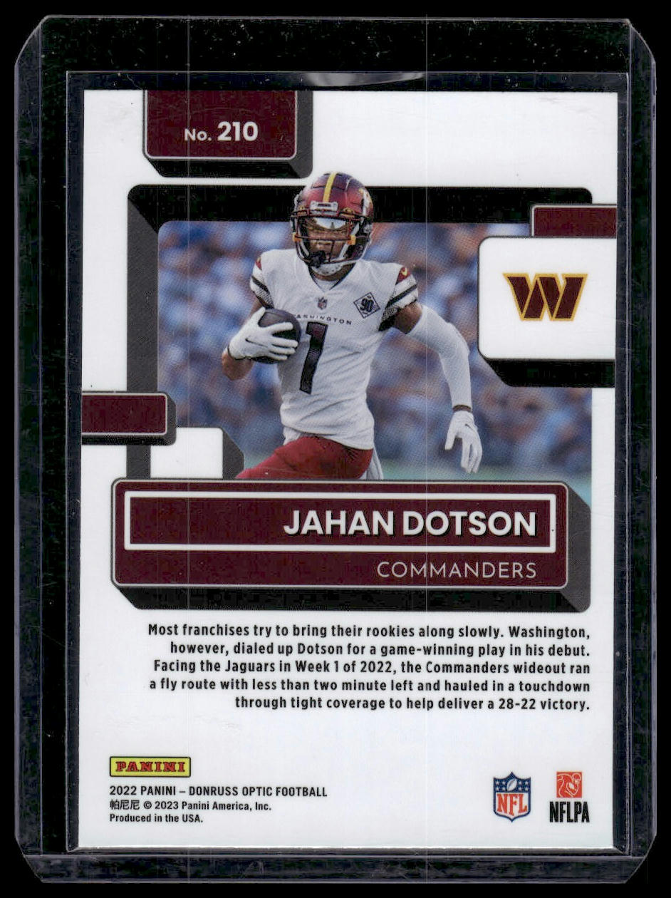2022 Donruss Optic #210 Jahan Dotson