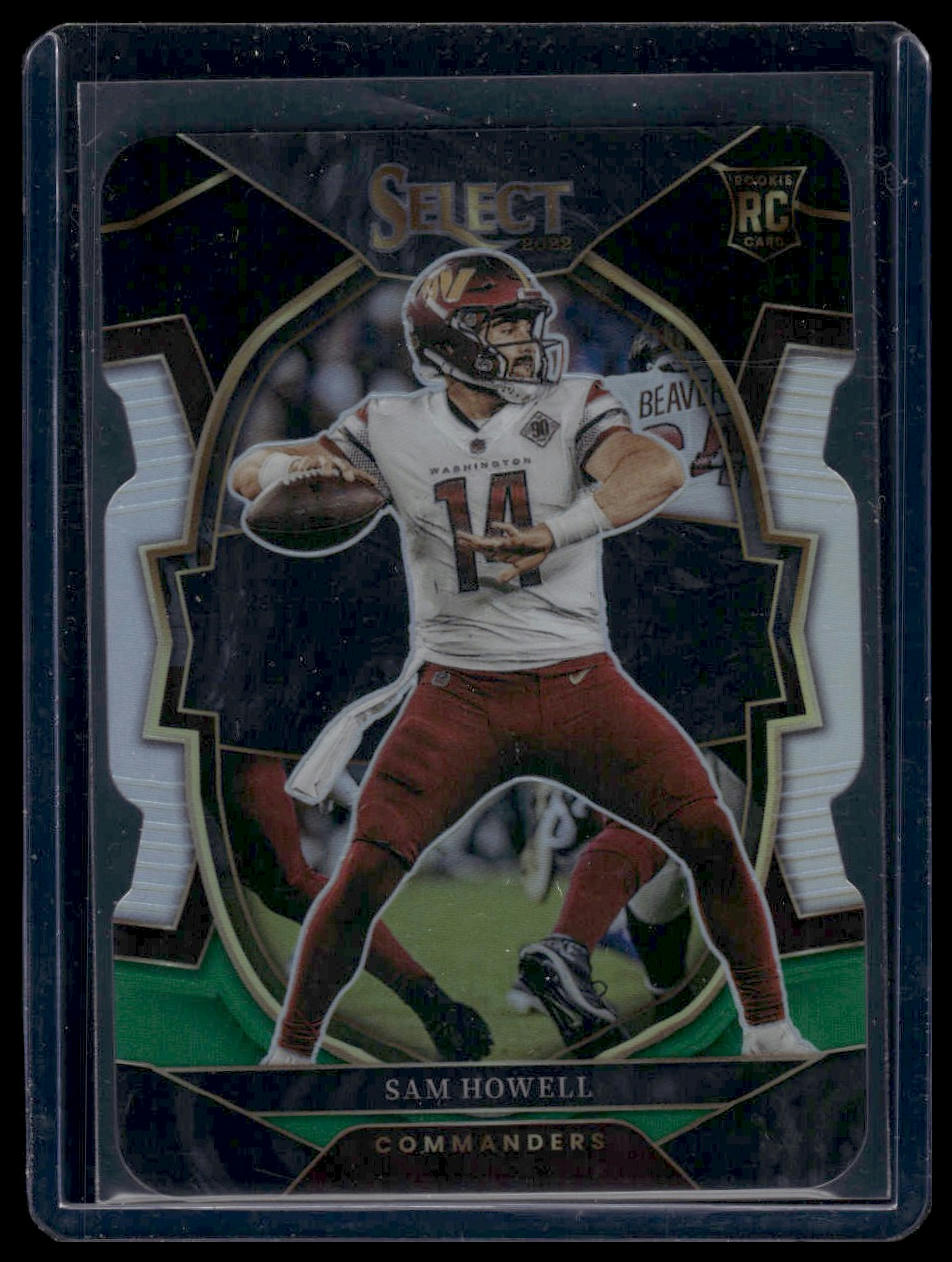 2022 Panini Select #76 Sam Howell Black and Green Prizm Die Cut