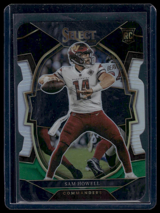 2022 Panini Select #76 Sam Howell Black and Green Prizm Die Cut