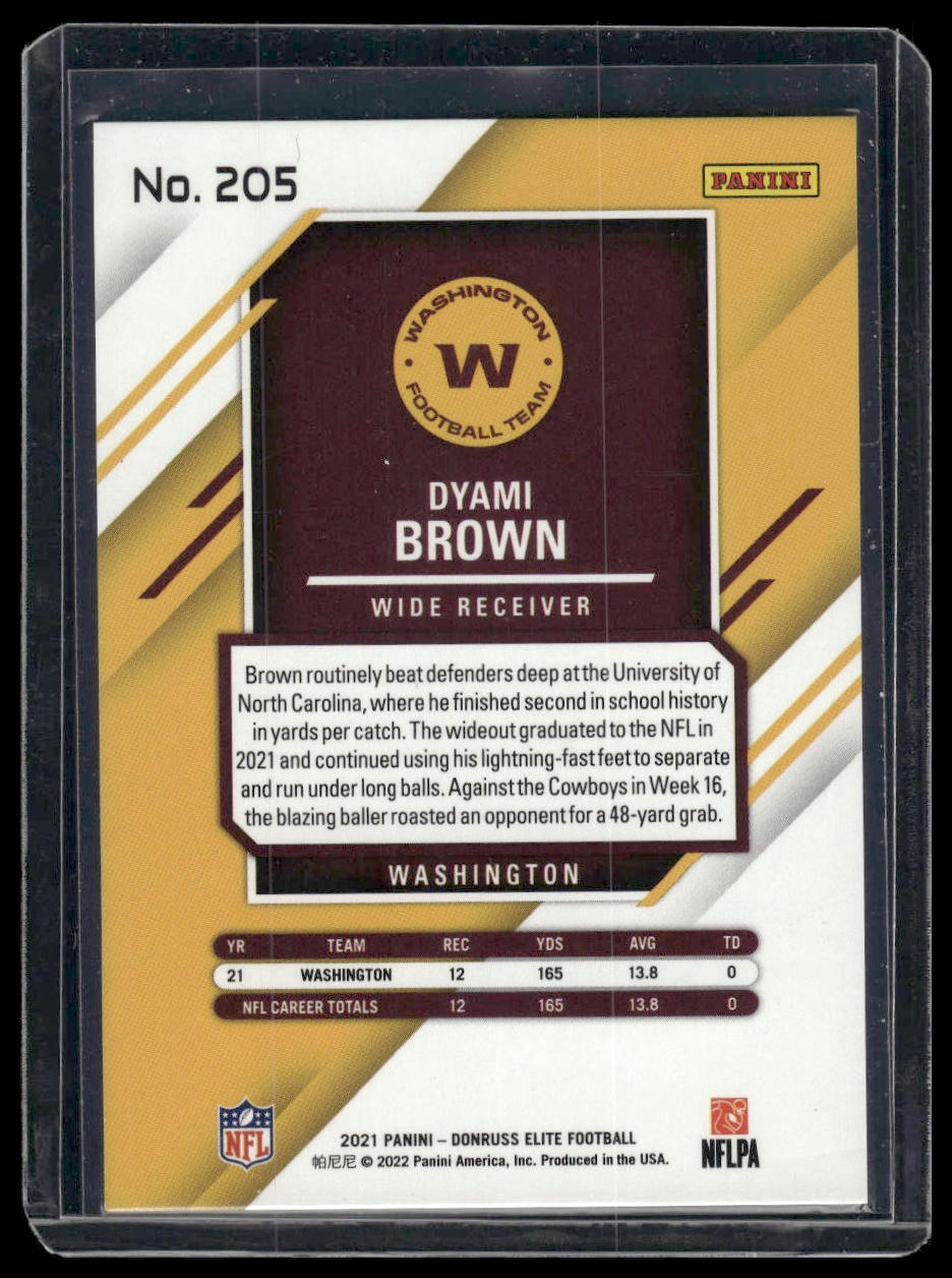 2021 Panini Chronicles #205 Dyami Brown Elite Update Red #/399