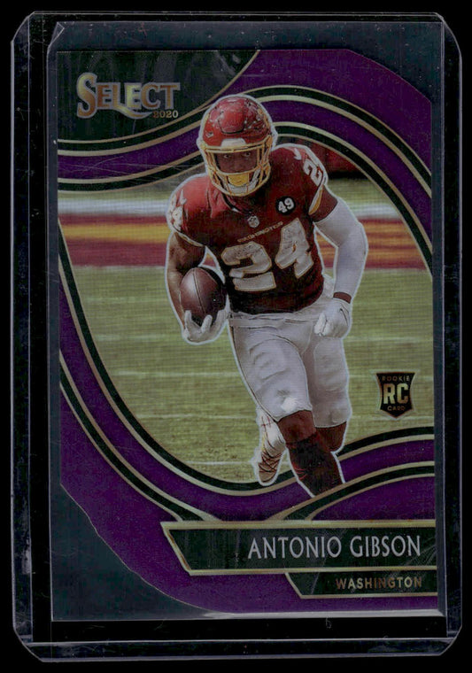 2020 Panini Select #372 Antonio Gibson Purple Prizm Die Cut