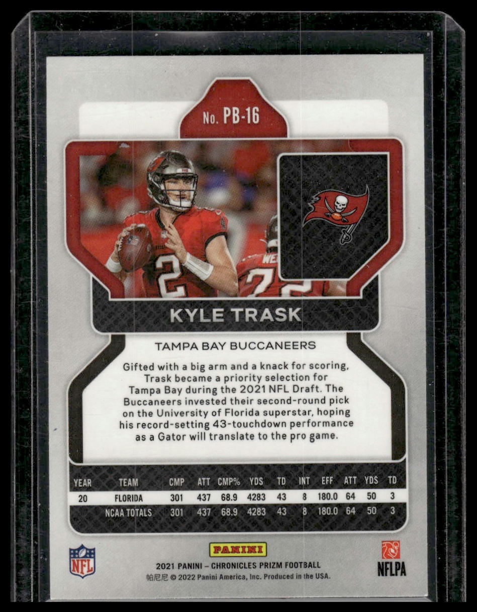 2021 Panini Chronicles #PB-16 Kyle Trask Prizm Black
