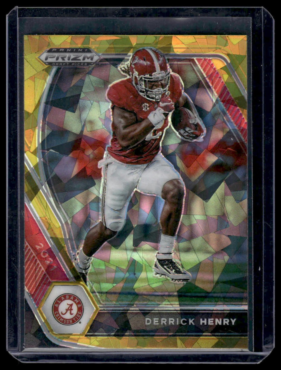 2021 Panini Prizm Draft Picks Collegiate #81 Derrick Henry Gold Ice