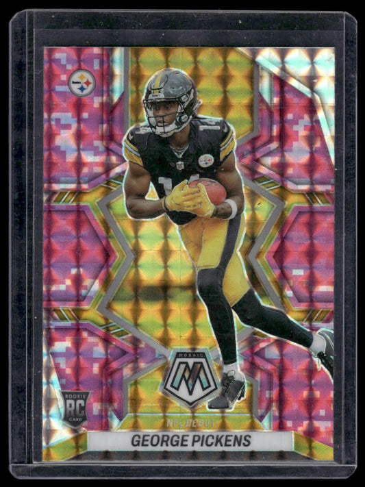 2022 Panini Mosaic #282 George Pickens Mosaic Camo Pink