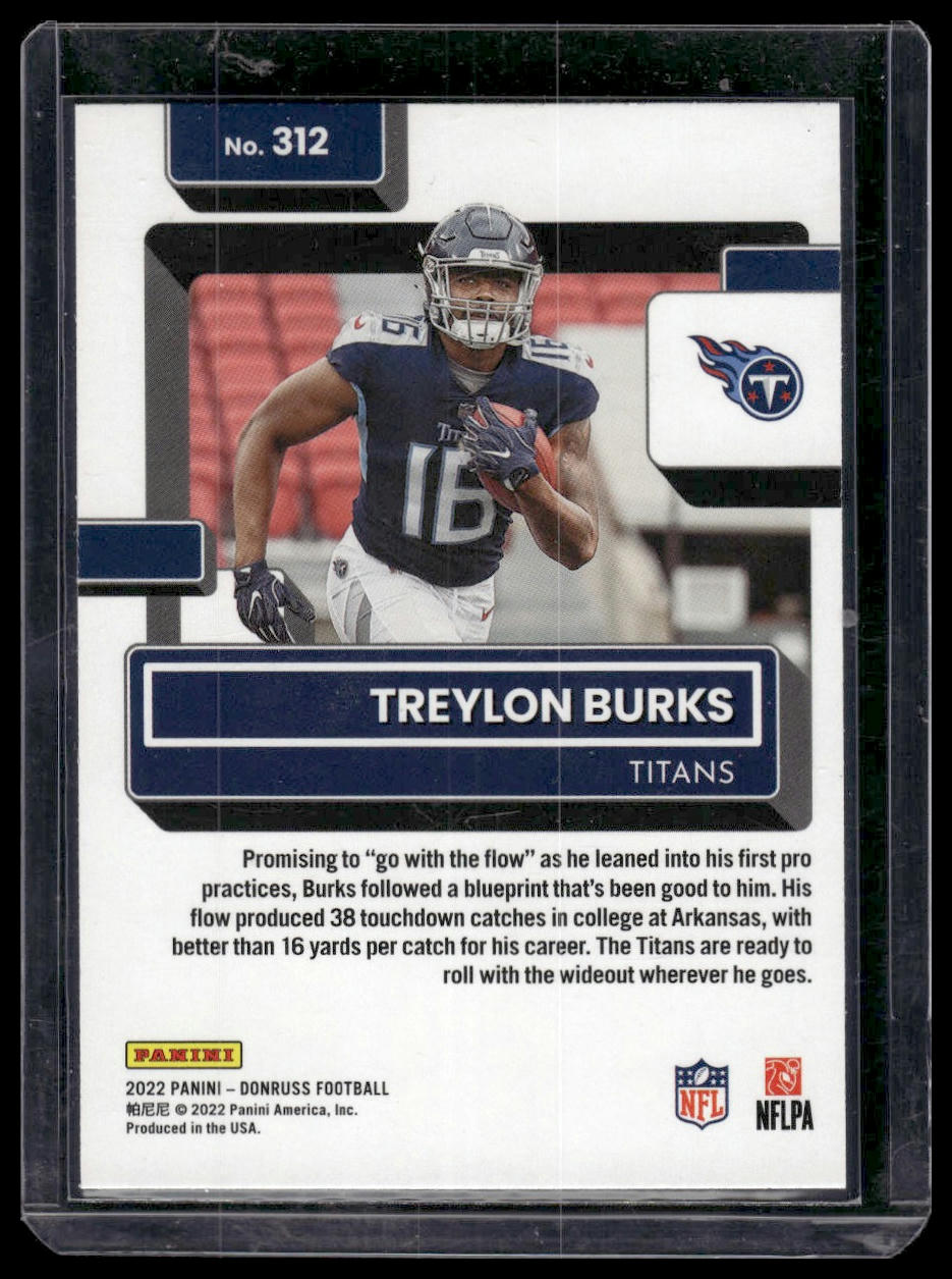 2022 Donruss #312 Treylon Burks Blue Press Proof