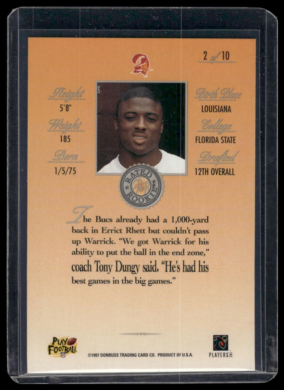 1997 Donruss #2 Warrick Dunn Rated Rookies
