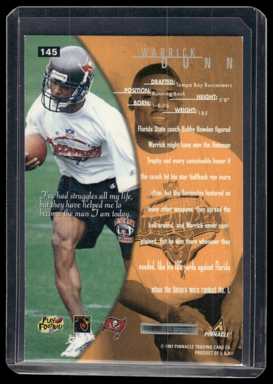 1997 Pinnacle Inside #145 Warrick Dunn