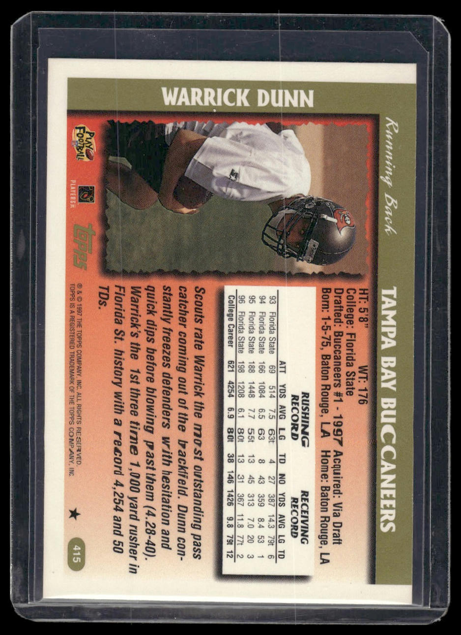 1997 Topps #415 Warrick Dunn