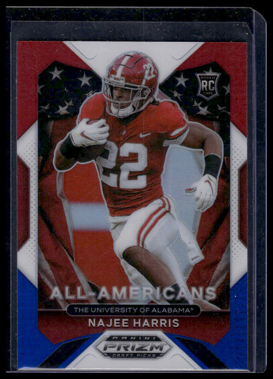 2021 Panini Prizm Draft Picks Collegiate #193 Najee Harris Red White and Blue