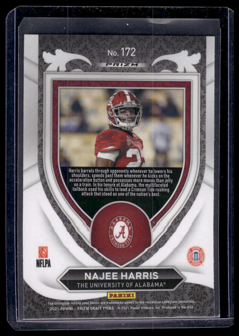 2021 Panini Prizm Draft Picks Collegiate #172 Najee Harris Silver