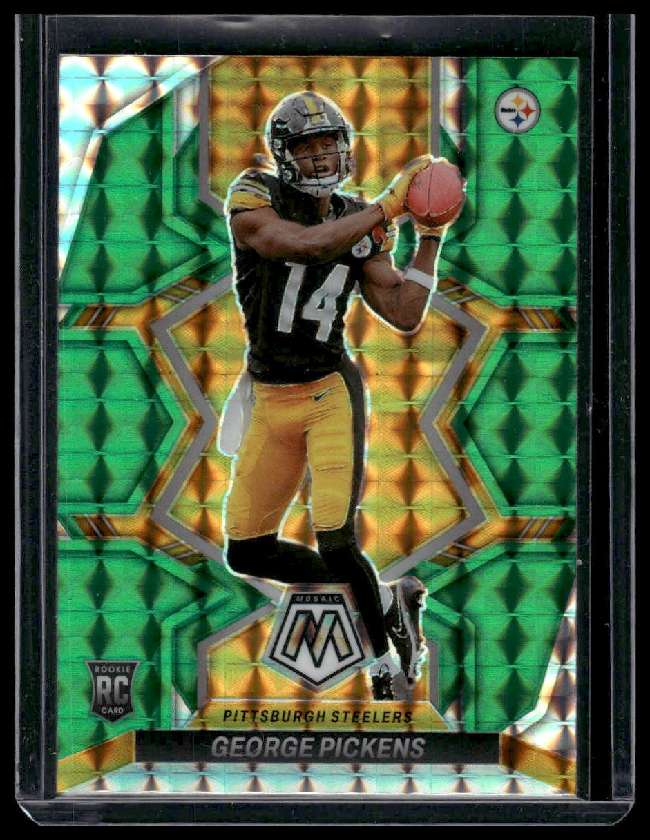 2022 Panini Mosaic #318 George Pickens Mosaic Green
