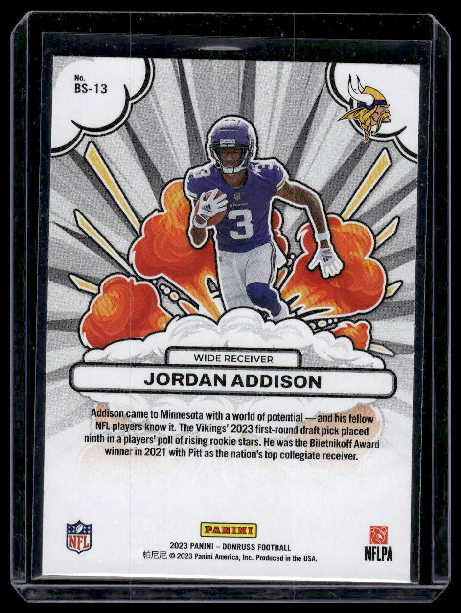 2023 Donruss #BS-13 Jordan Addison Bomb Squad