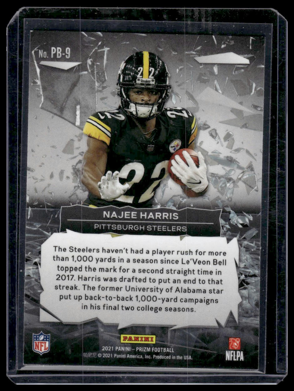 2021 Panini Prizm #PB-9 Najee Harris Prizm Break Prizms No Huddle