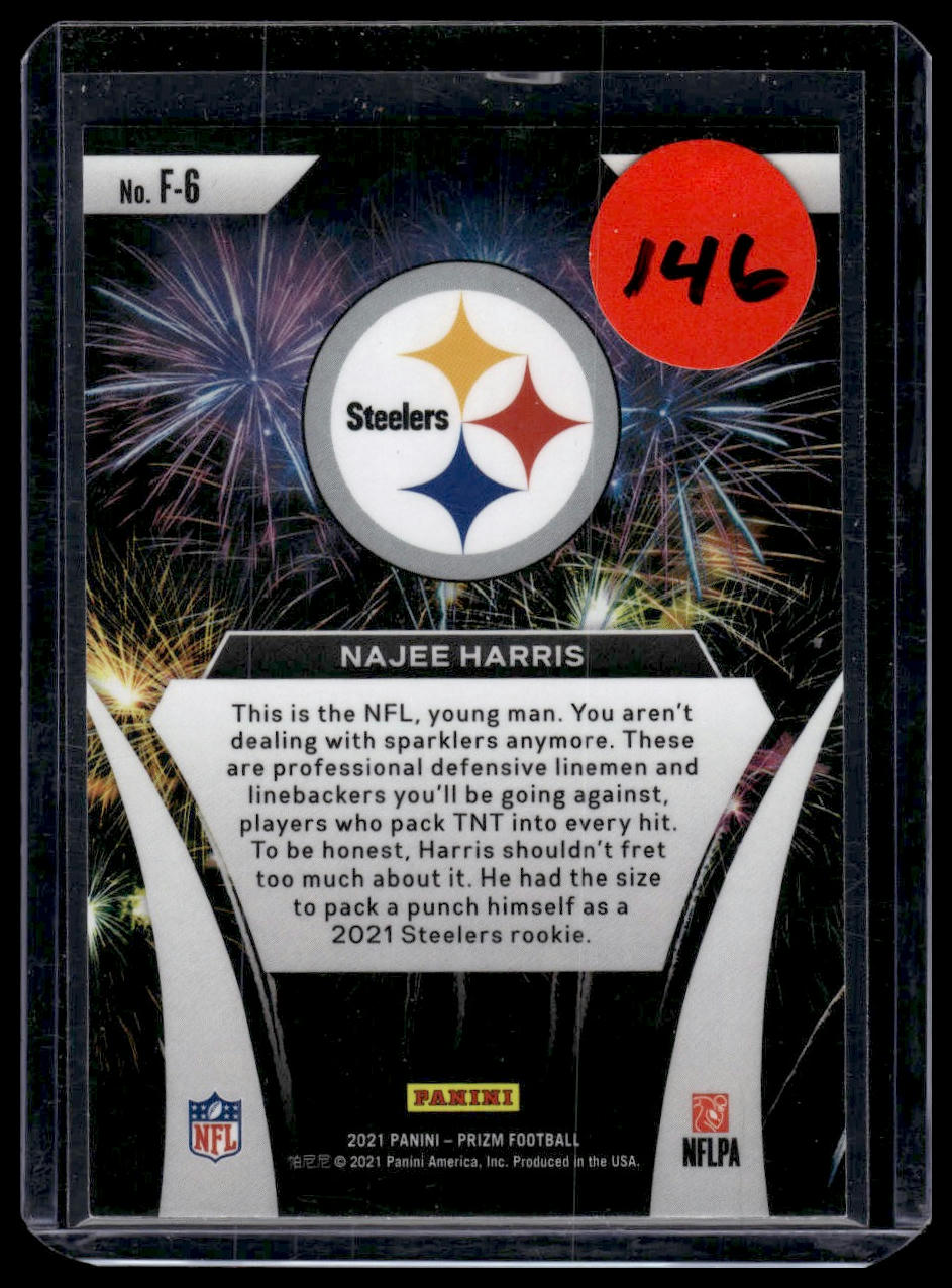 2021 Panini Prizm #F-6 Najee Harris Fireworks