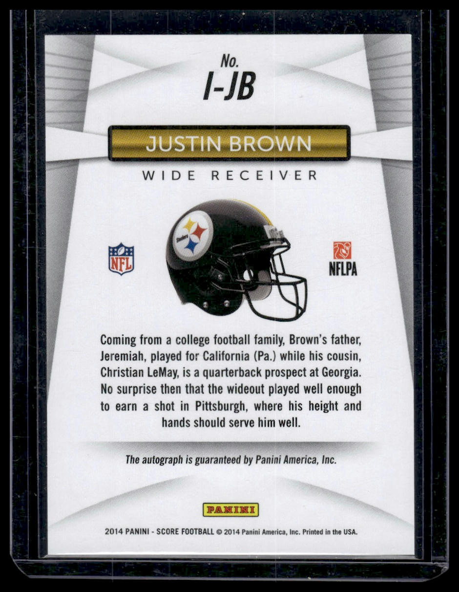 2014 Score #I-JB Justin Brown Inscriptions