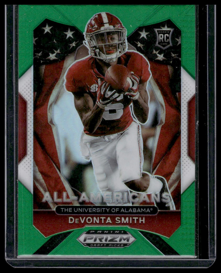 2021 Panini Prizm Draft Picks Collegiate #186 DeVonta Smith Green Wave
