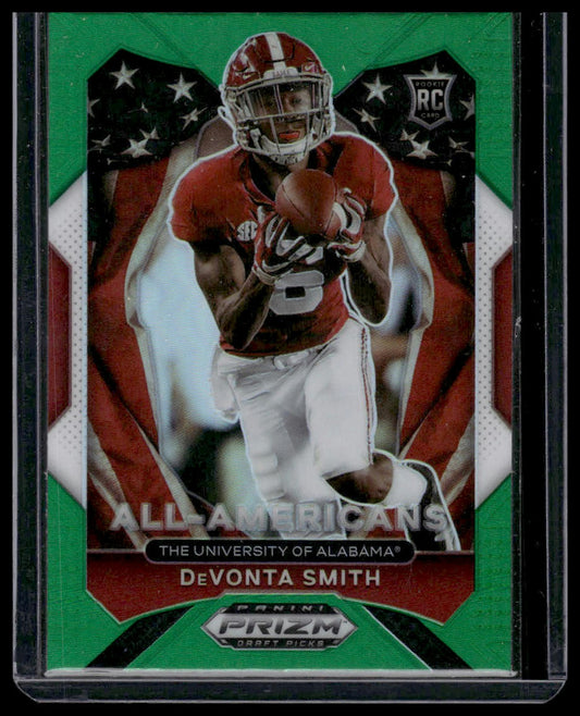 2021 Panini Prizm Draft Picks Collegiate #186 DeVonta Smith Green Wave