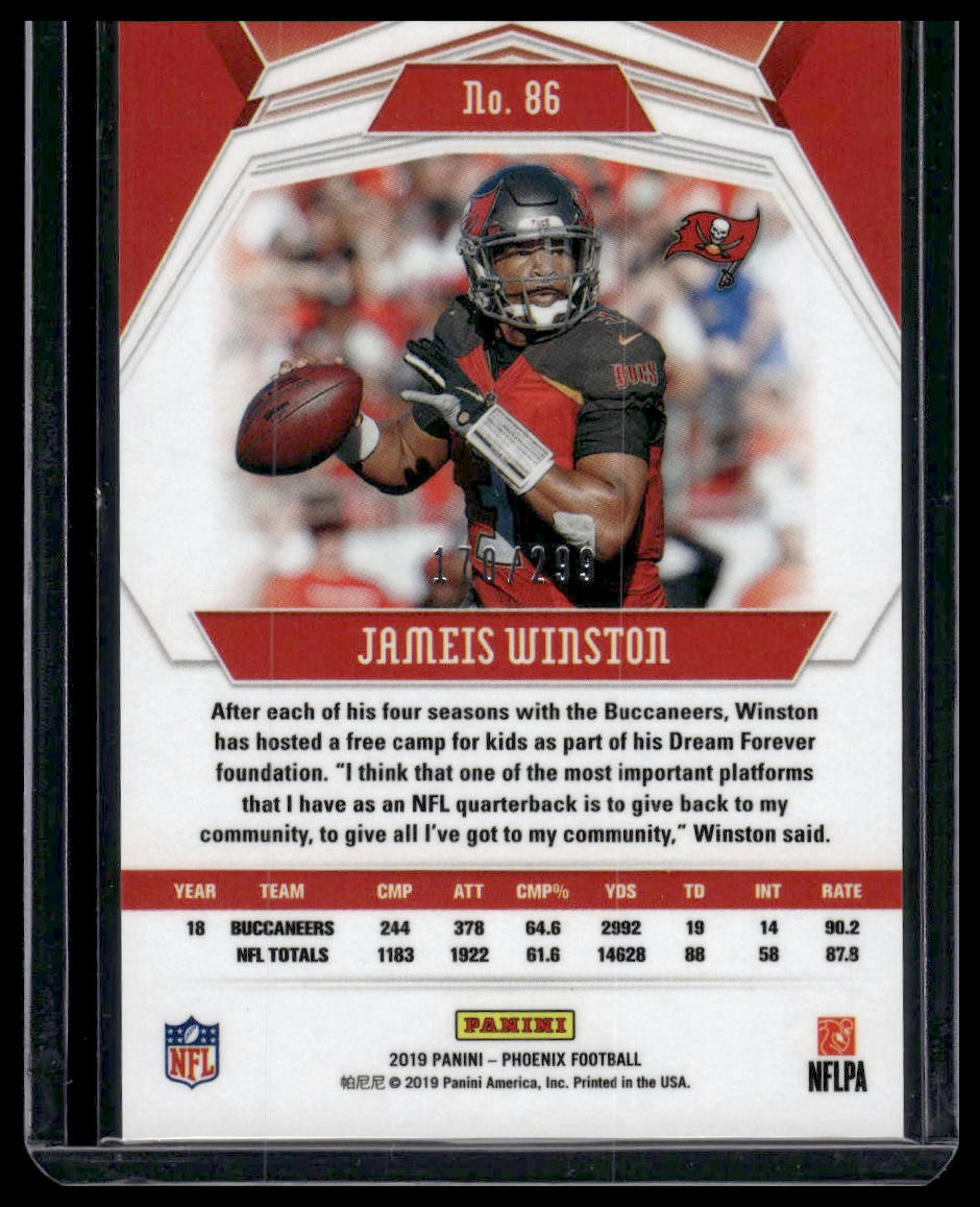 2019 Panini Phoenix #86 Jameis Winston Red #/299