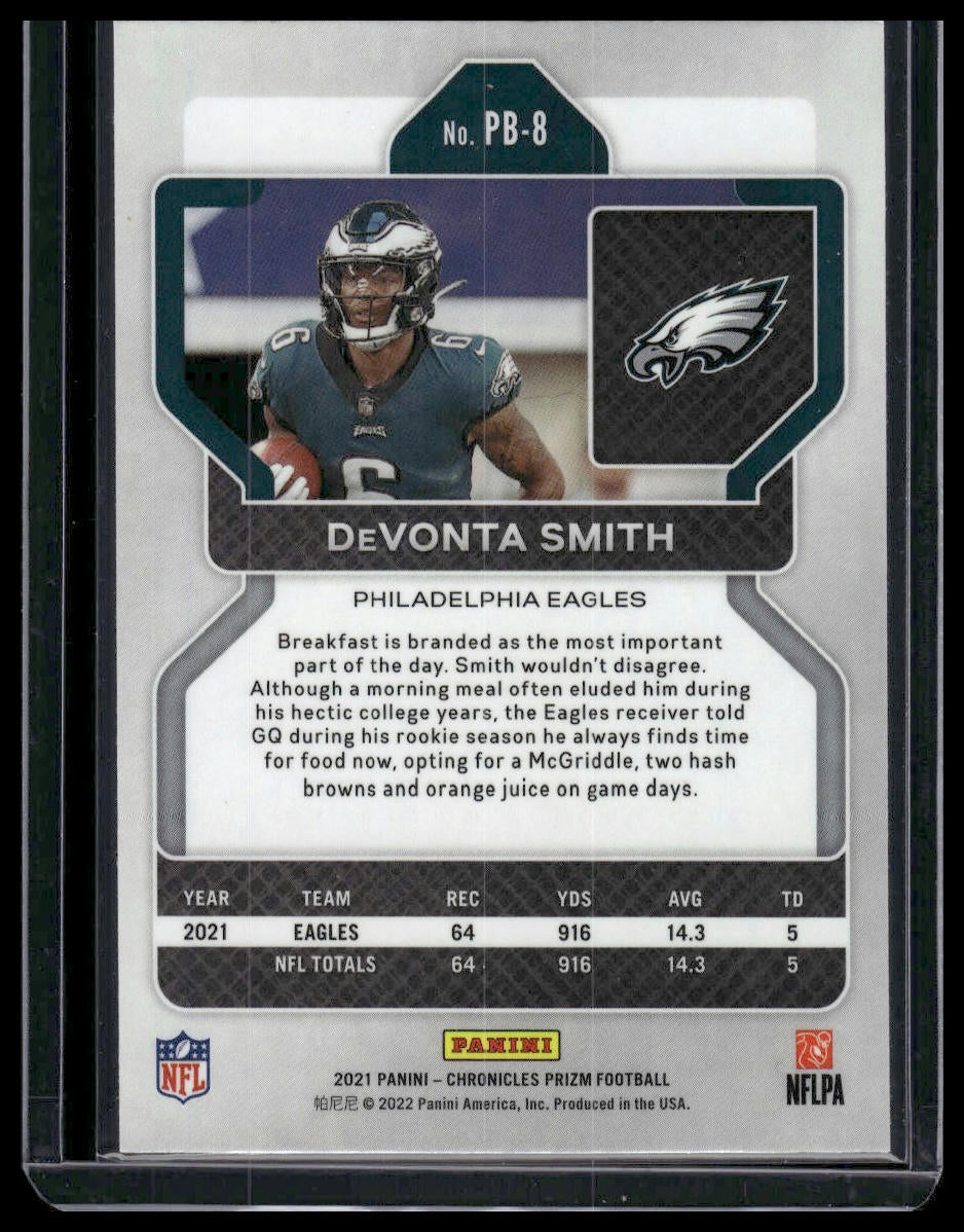 2021 Panini Chronicles #PB-8 DeVonta Smith Prizm Black