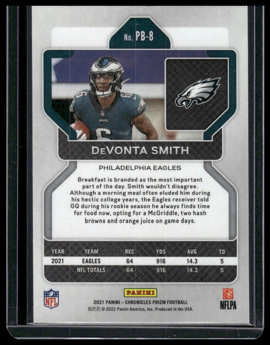 2021 Panini Chronicles #PB-8 DeVonta Smith Prizm Black