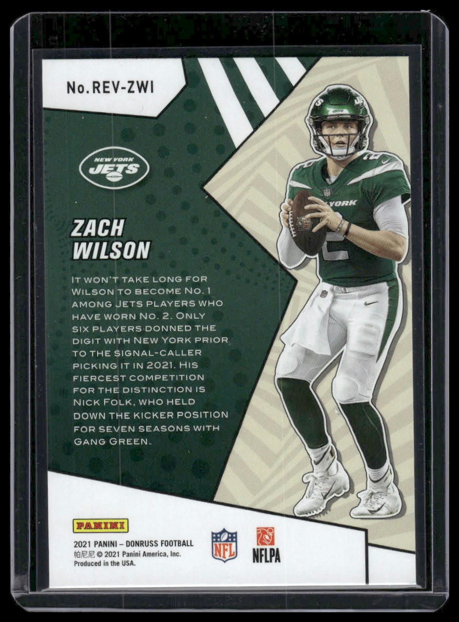 2021 Donruss #REV-ZWI Zach Wilson Rookie Revolution
