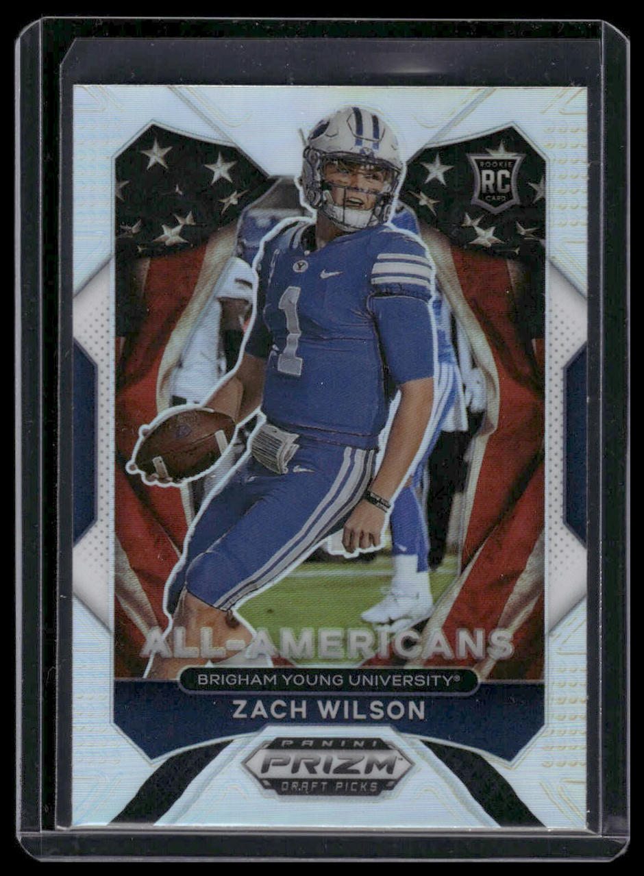 2021 Panini Prizm Draft Picks Collegiate #182 Zach Wilson Silver