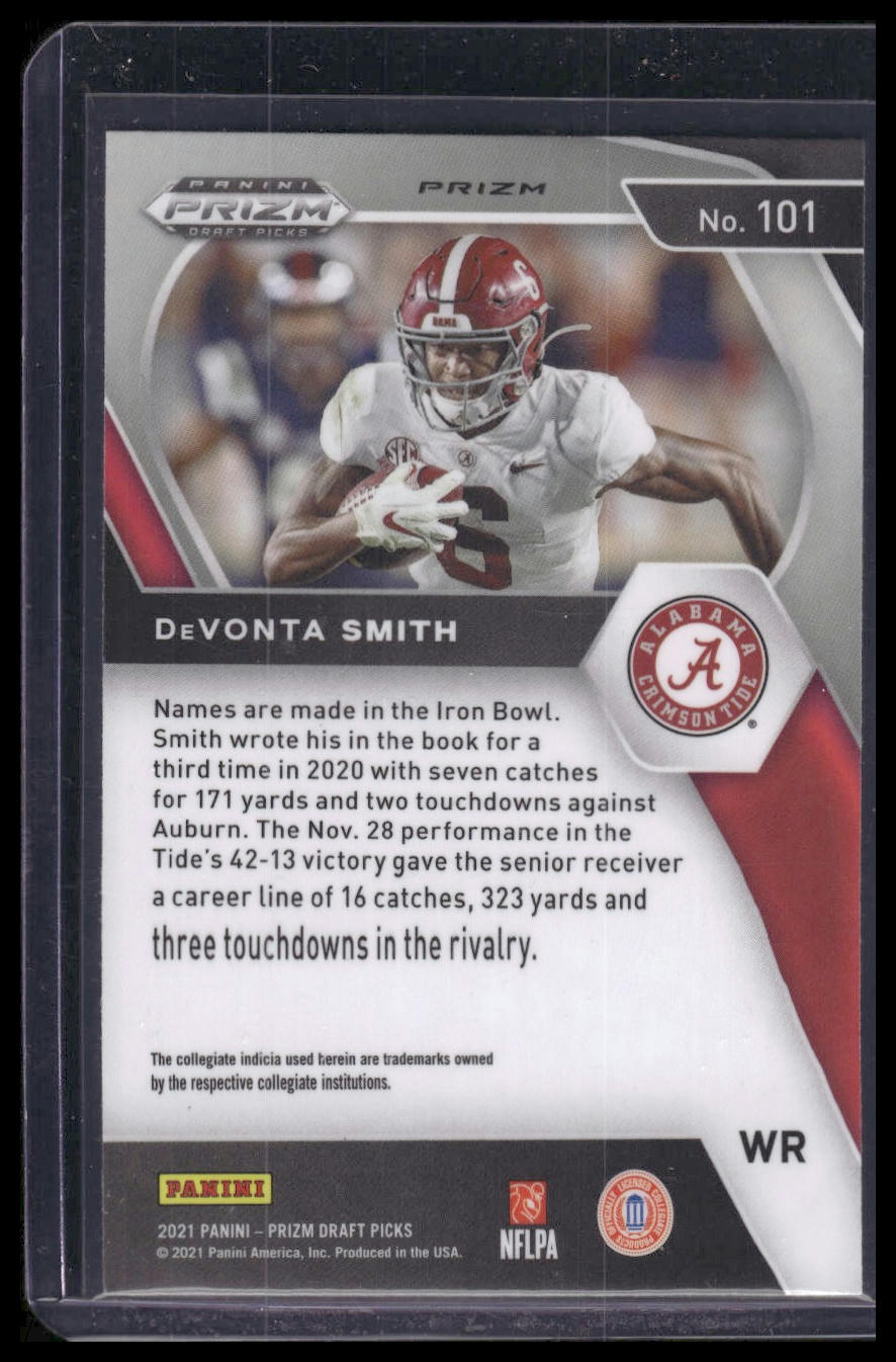 2021 Panini Prizm Draft Picks Collegiate #101 DeVonta Smith Green