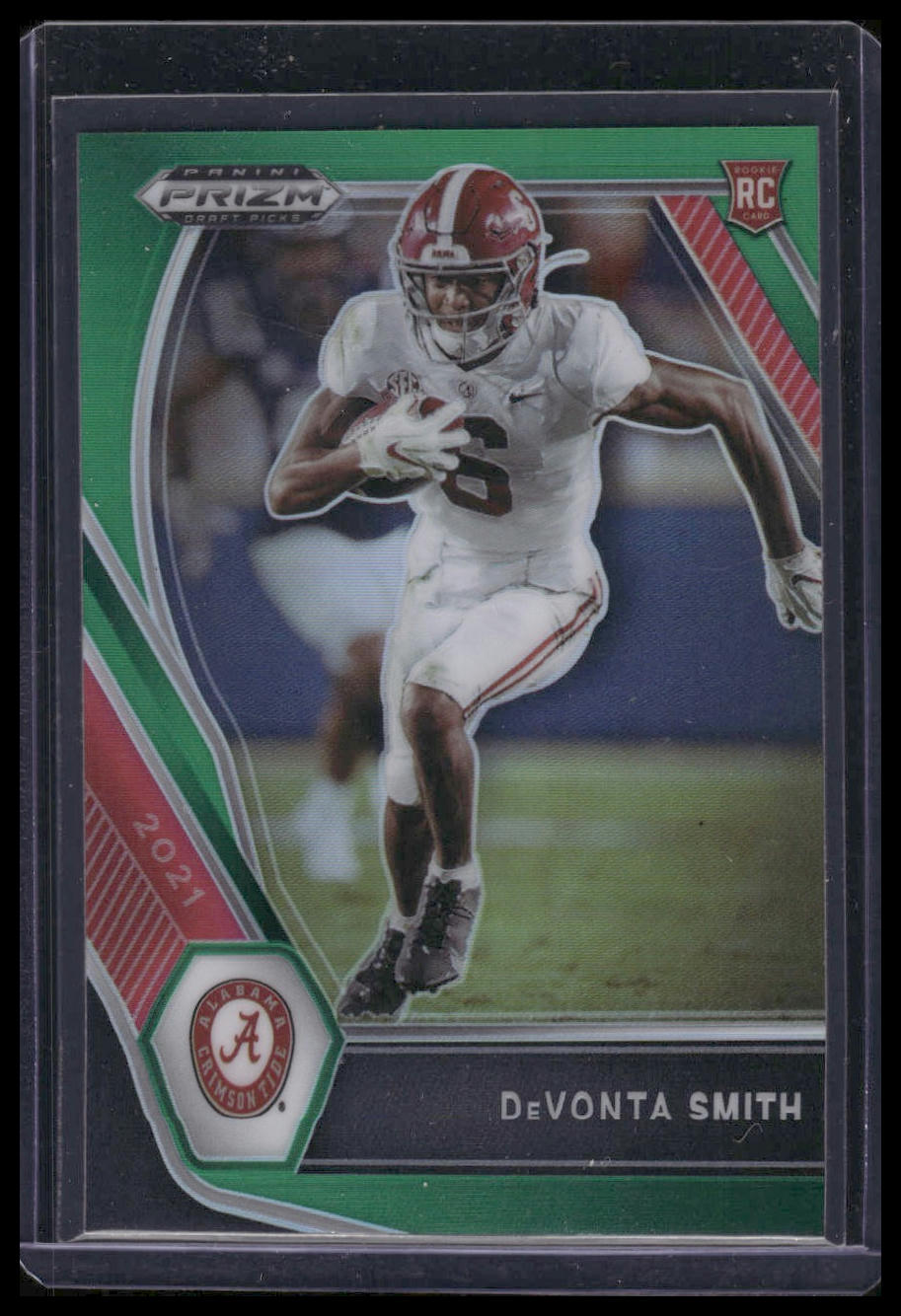 2021 Panini Prizm Draft Picks Collegiate #101 DeVonta Smith Green