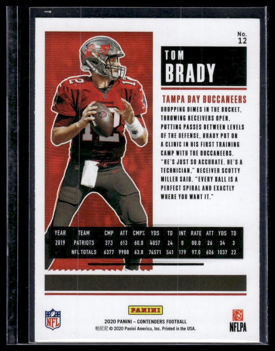 2020 Panini Contenders #12 Tom Brady
